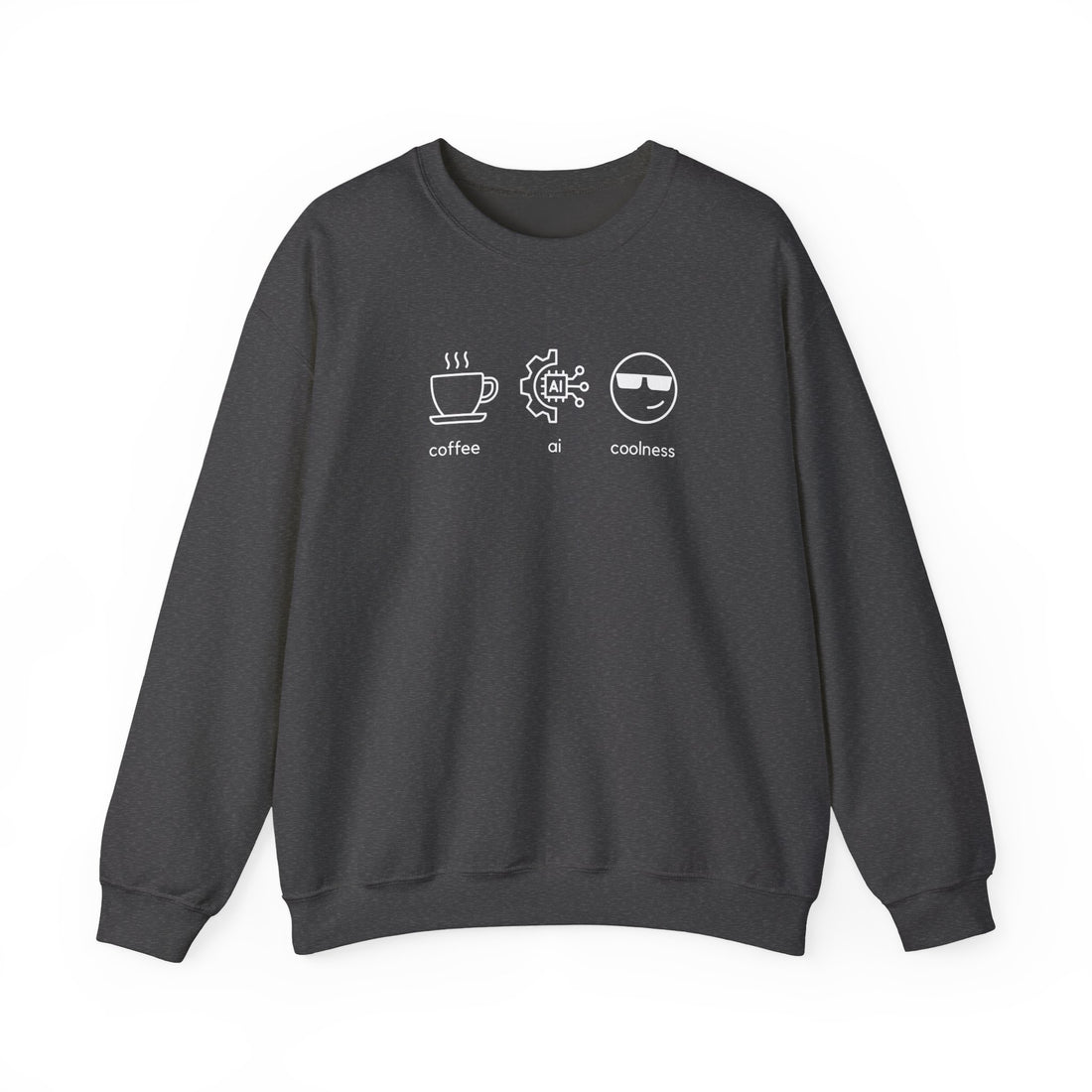 Coffee, AI, Coolness | Unisex Crewneck Sweatshirt
