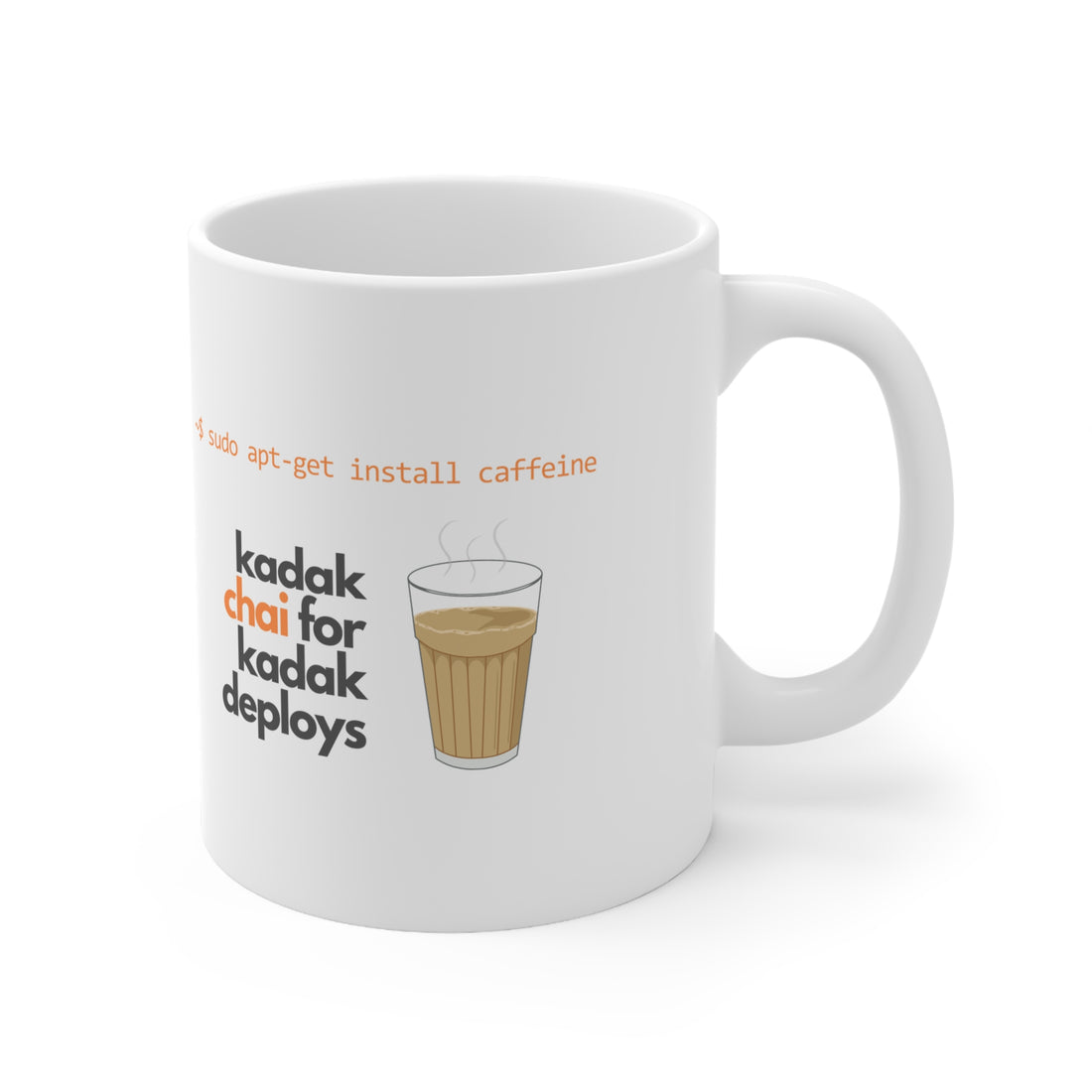 Kadak Chai for Kadak Deploys | White Ceramic Mug