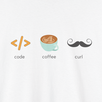 Code coffee curl T-shirt | Unisex
