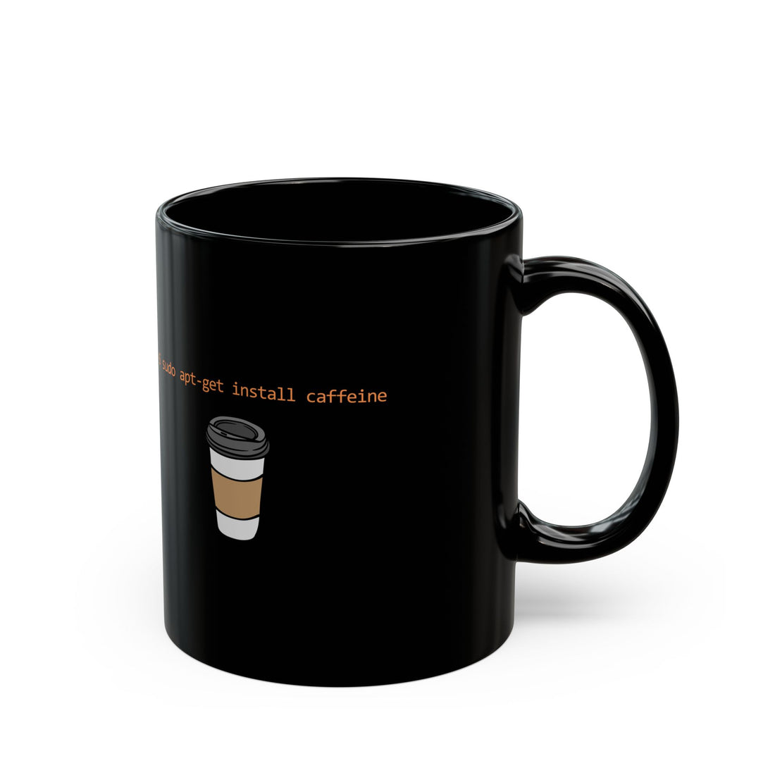 Install Caffeine | Black Ceramic Mug