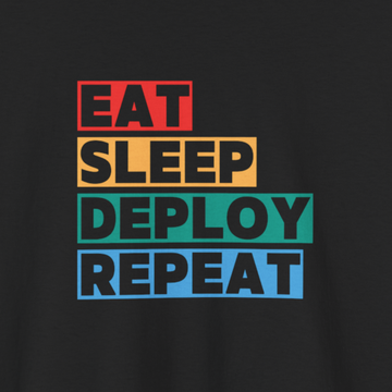 Eat sleep deploy repeat T-shirt | Unisex
