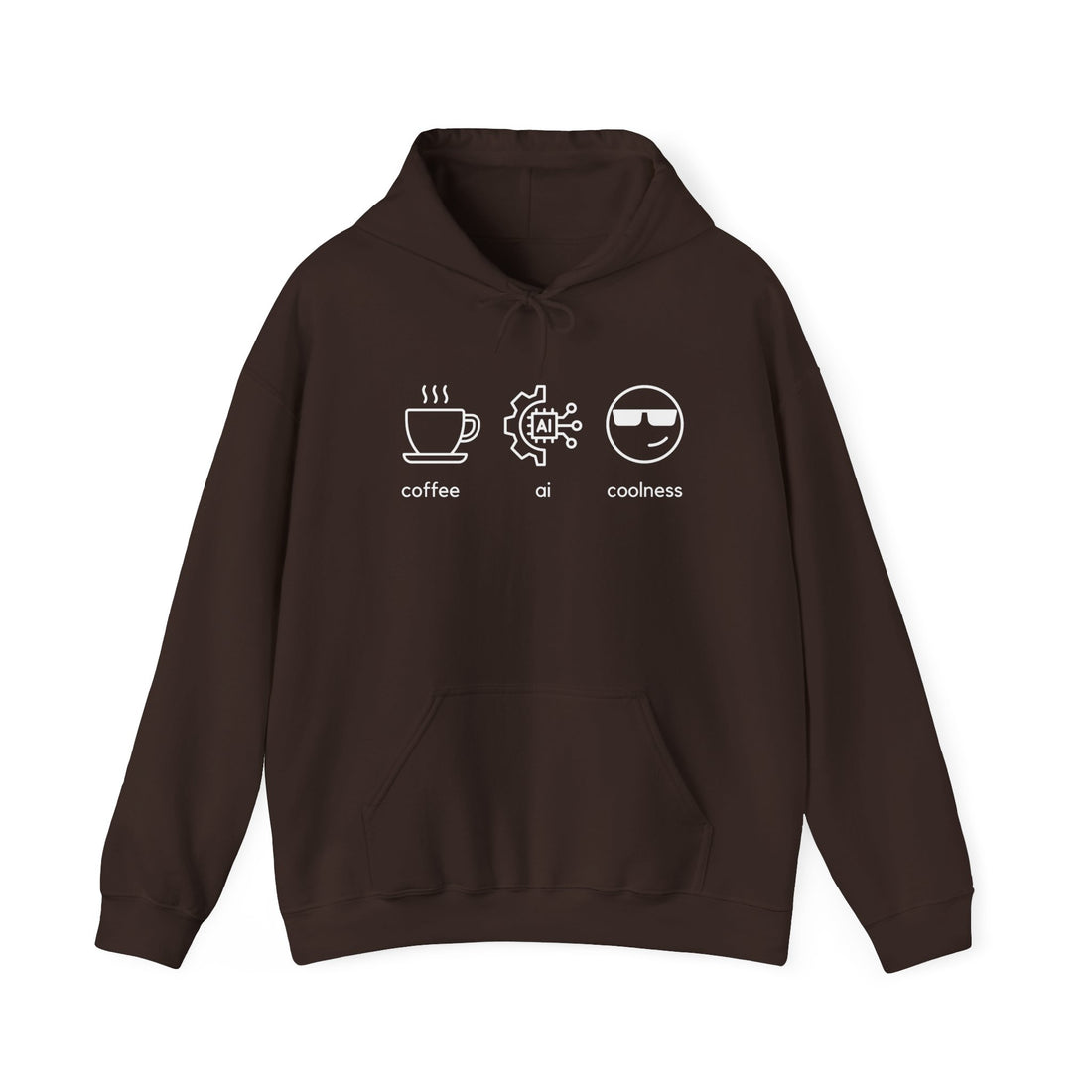 Coffee, AI, Coolness | Hooded Sweatshirt