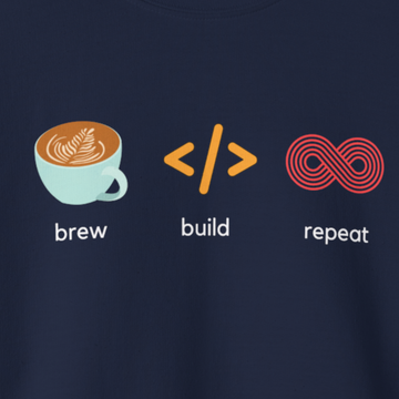 Brew, Build, Repeat | Unisex Crewneck Sweatshirt