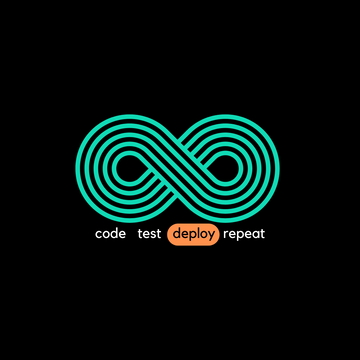 DevOps Infinity Loop | Black Ceramic Mug