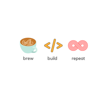 Brew, Build, Repeat | White Ceramic Mug