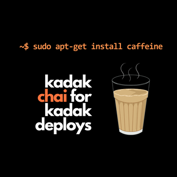 Kadak Chai for Kadak Deploys | Black Ceramic Mug