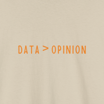 Data and opinion T-shirt | Unisex