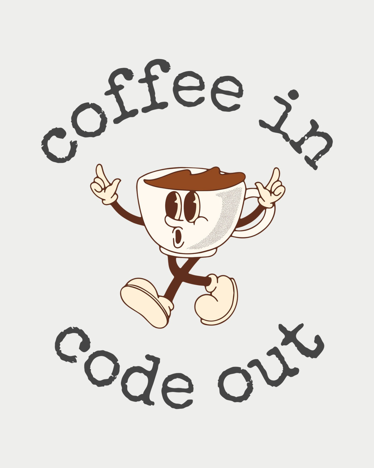 Coffee In Code Out print artwork.