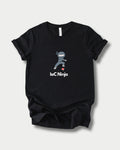 IaC Ninja in Black on Bella+Canvas 3001, laid flat.