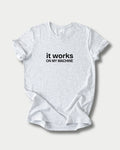 It works on my machine in Ash on Bella+Canvas 3001, laid flat.