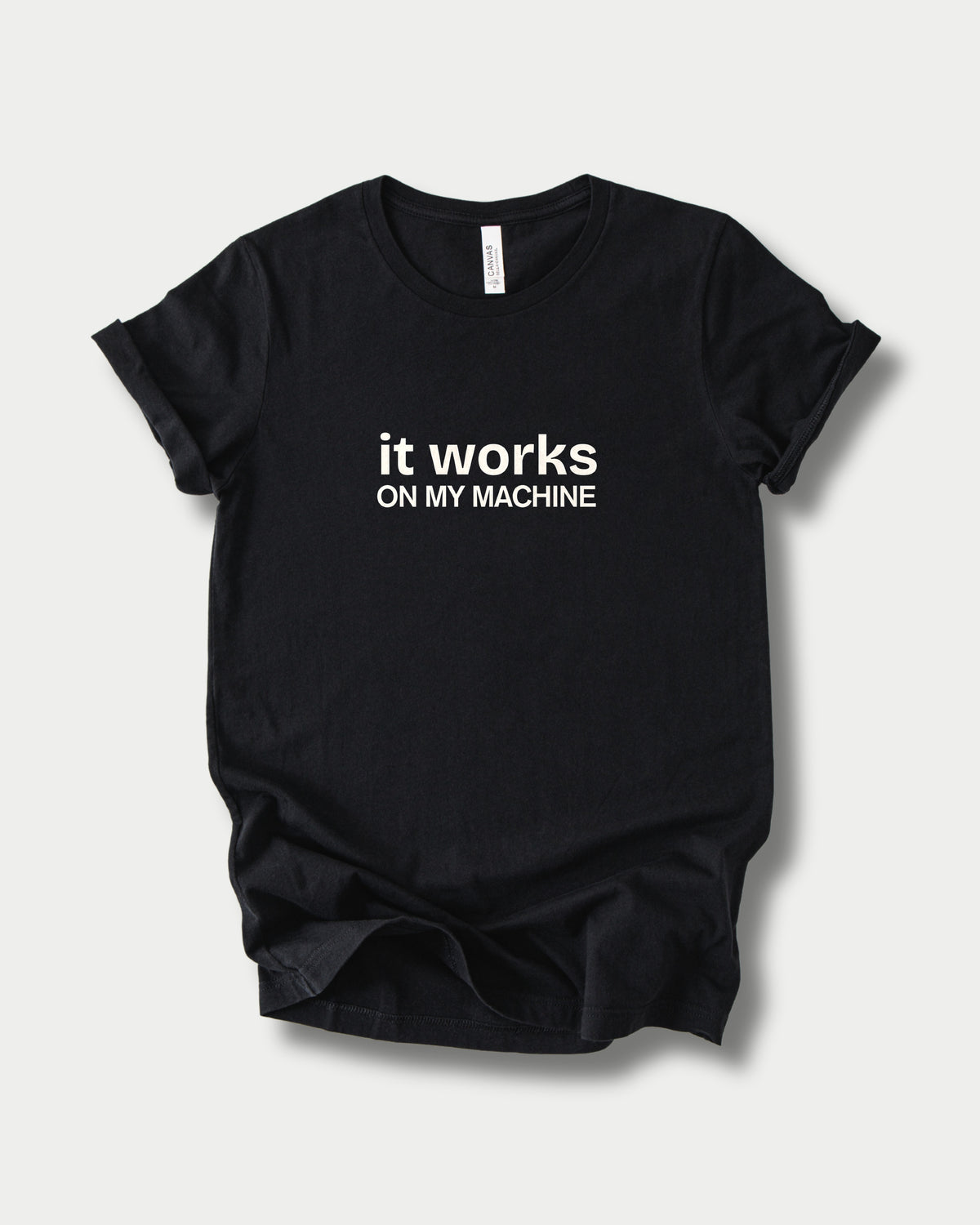 It works on my machine in Black on Bella+Canvas 3001, laid flat.